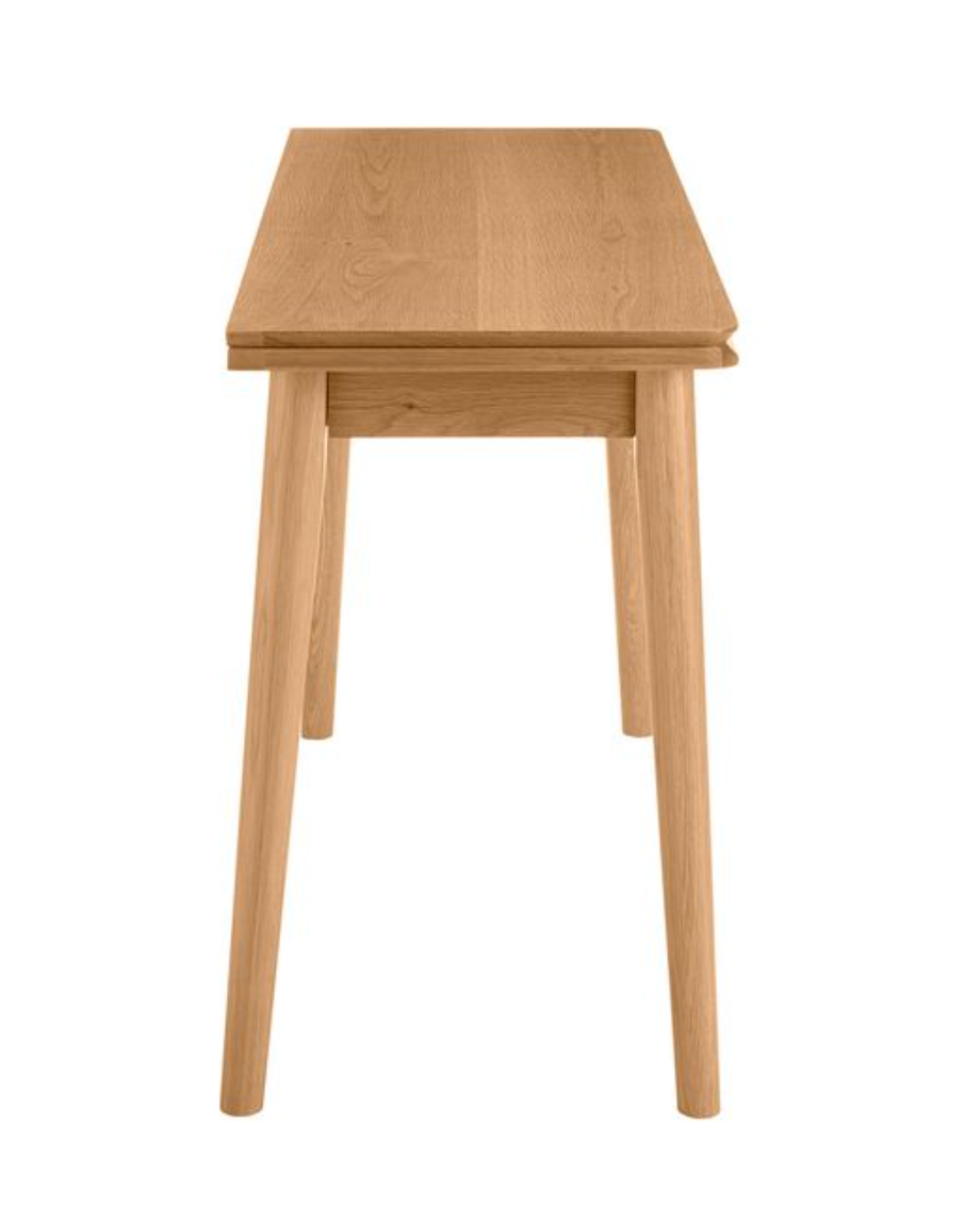 Bow Oak Folding Desk or Console in Oak