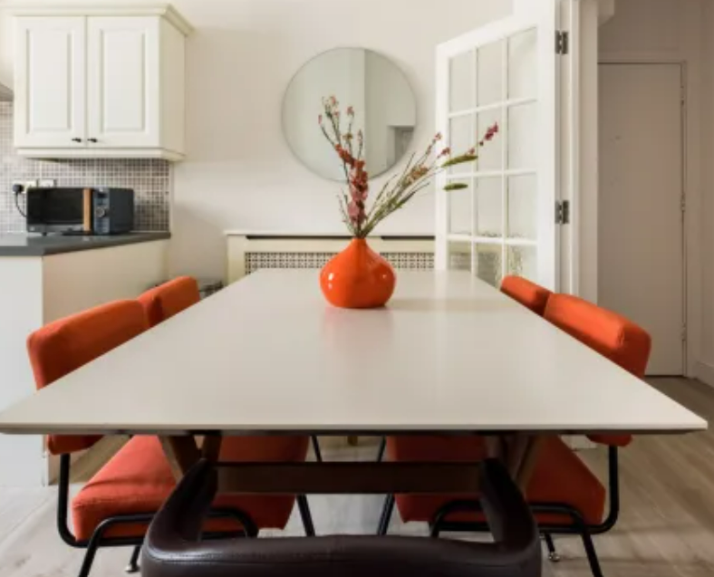 White Dining Table, 80x140x190cm