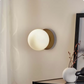 Minerva K1 wall light with black metal rim