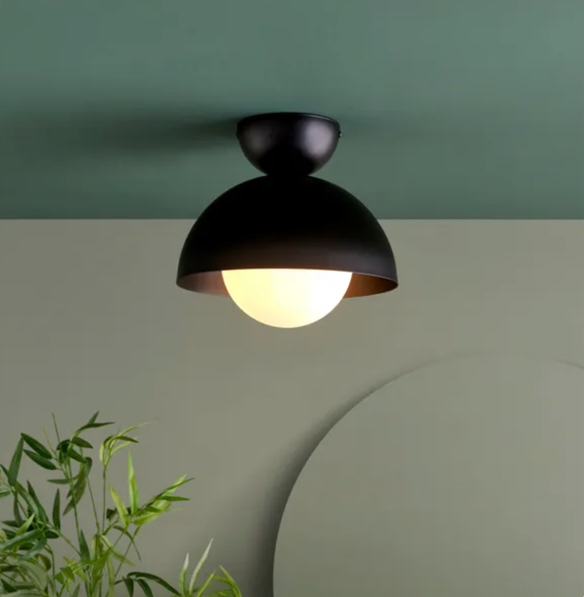 Elements Lunebar Flush Ceiling Light, 23x25x25cm
