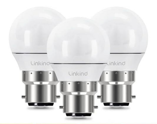 Linkind Dimmable Bayonet Light Bulbs, B22 LED Bulbs Warm White 2700k, 4.2W - Pack of 3