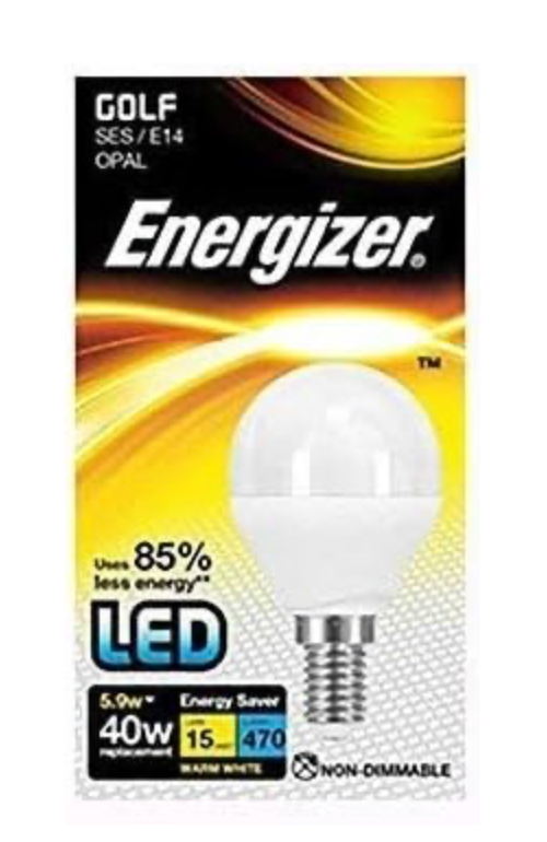 Energizer E14 5.2 W, 1 LED SES (Small Edison Screw) Golfball Bulb