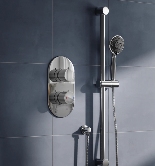 Dahlia Concealed Thermostatic Shower Valve & Slide Rail Kit