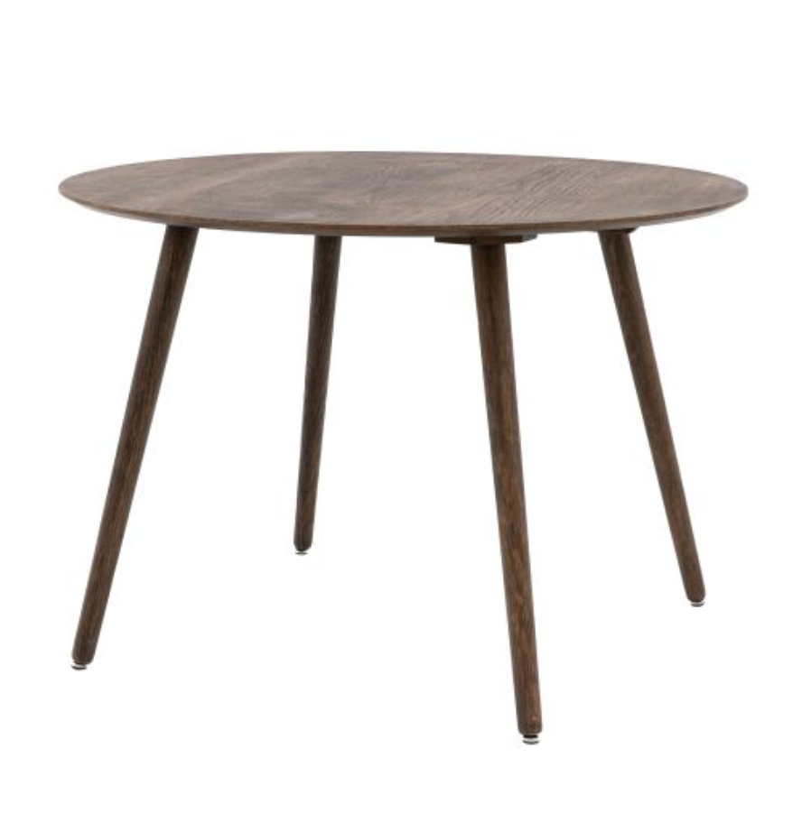Hatfield Round Dining Table - Smoked, 110x110x75cm