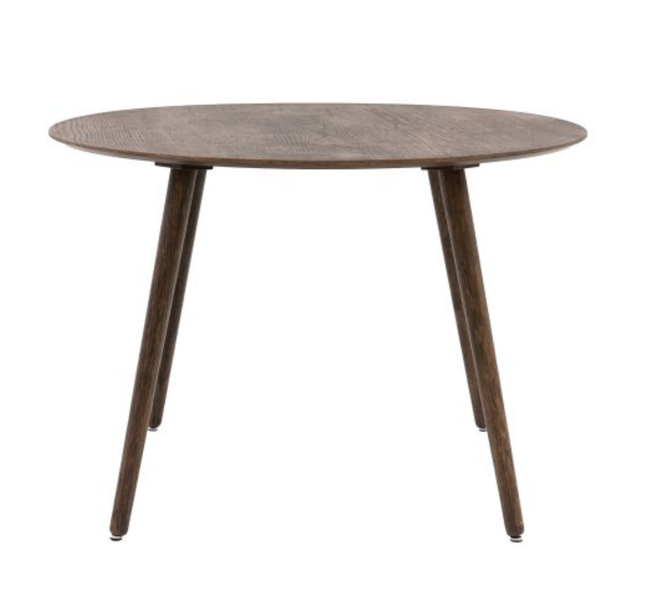 Hatfield Round Dining Table - Smoked, 110x110x75cm