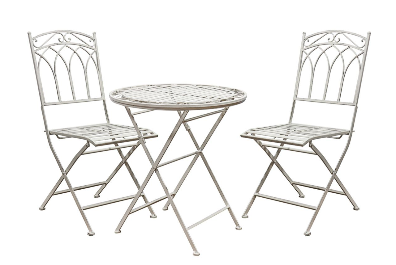Burano Outdoor Bistro Set - Distressed White