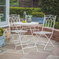 Burano Outdoor Bistro Set - Distressed White