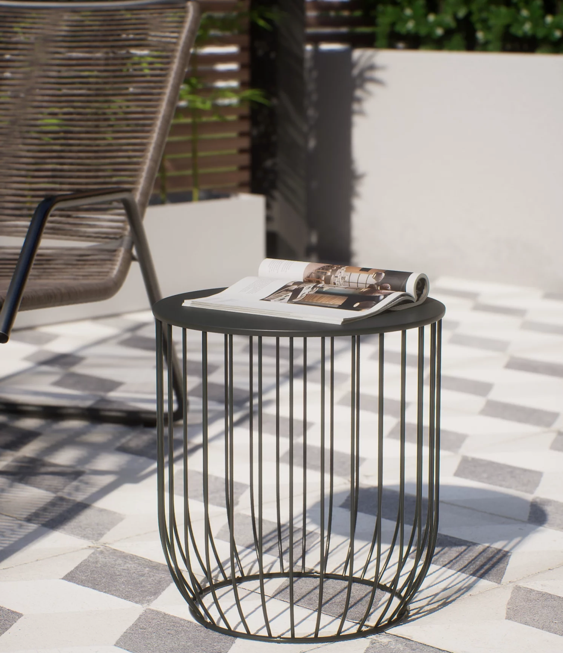 Lois Side Table - Dark Grey, 81.5x145x64cm
