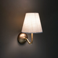 Malvern Small Wall Light Alabaster White - Antique Brass