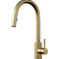Venice Brushed Brass Kitchen Sink Mixer with Concealed Pull Out Hose and Spray Head
