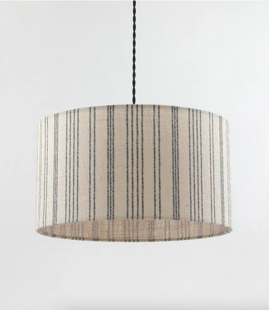 Noah Hessian Striped Lamp Shade - Natural
