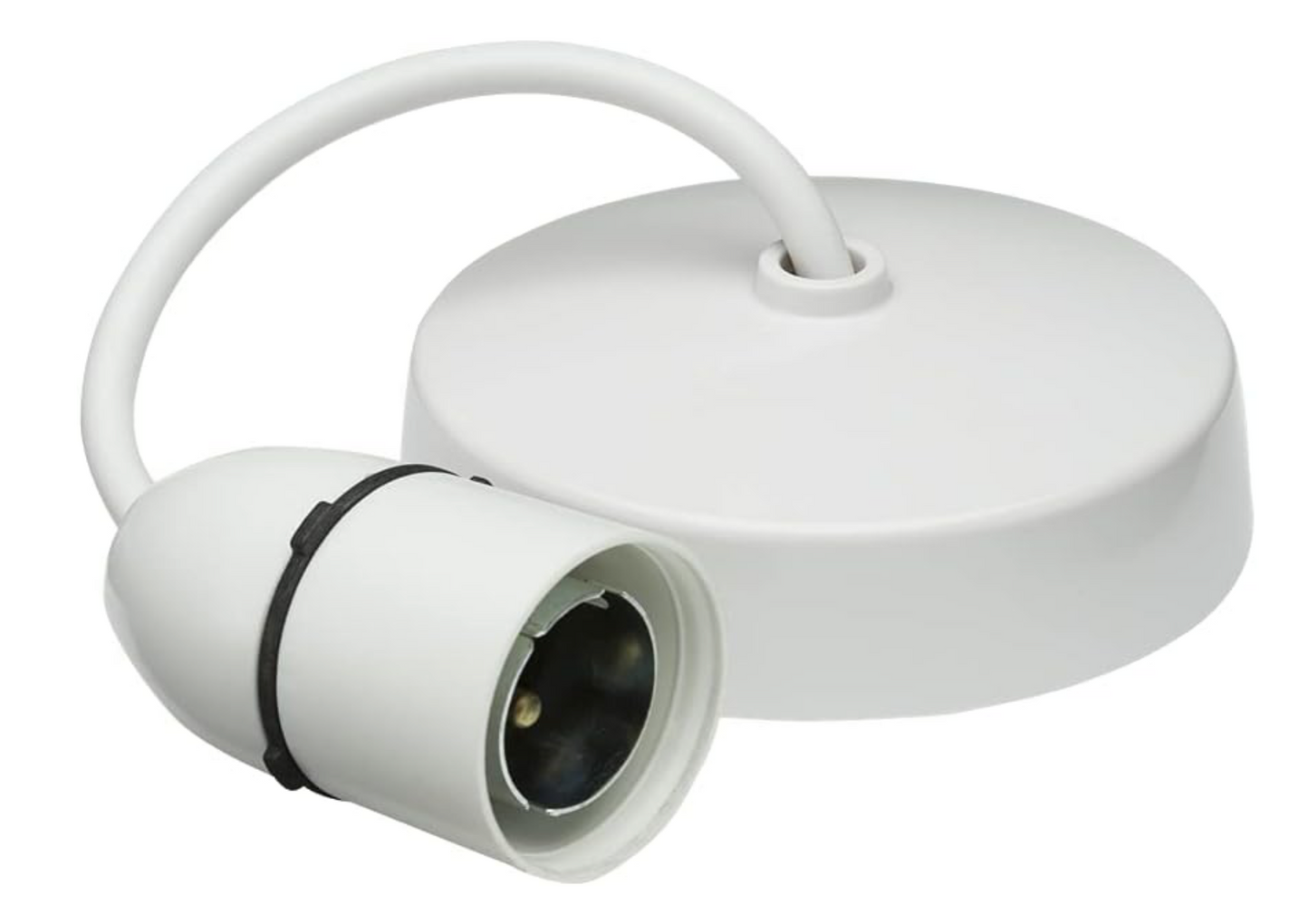 Knightsbridge 6 Inch T2 Pendant Set for BC Lamps in White
