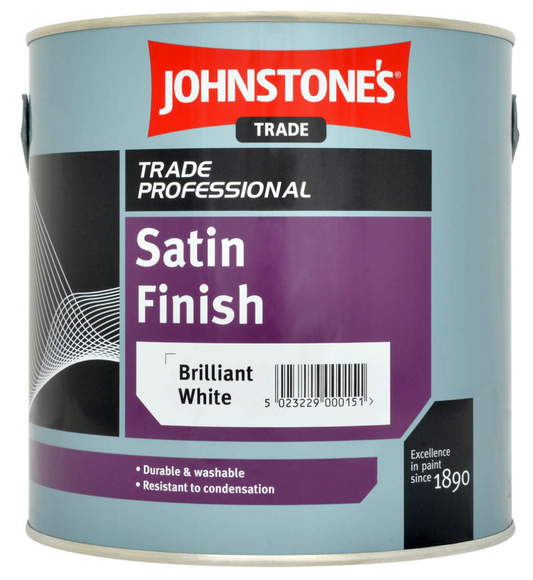 Johnstone's Trade Satin Finish Brilliant White 2.5L