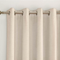Enhanced Living Savoy Cream Velvet Chenille 100% Blackout Thermal Eyelet Curtains - 90 x 108 inch (229 x 274cm) for Living Room/Bedroom
