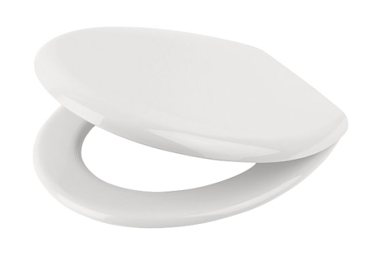 Swirl Toilet Seat Polypropylene White