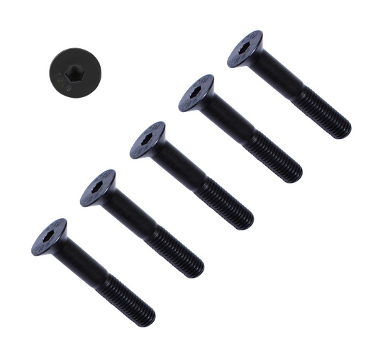TERF® M8 X 45mm Hex Socket Countersunk Black Machine Screw M8 (8mm) X 45mm Allen Key Bolts Hexagonal Socket Countersunk Machine Screws - Pack of 10