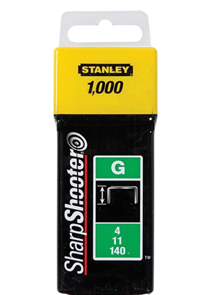 Stanley SharpShooter Heavy Duty 10mm 3/8in Type G Staples (Pack of 1000) 1-TRA706T