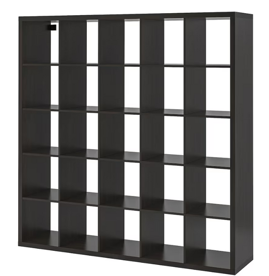 KALLAX Shelving unit, black-brown, 182x182 cm