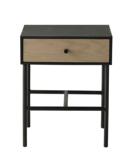 Carbury 1 Drawer Bedside Table, 40x40x50cm