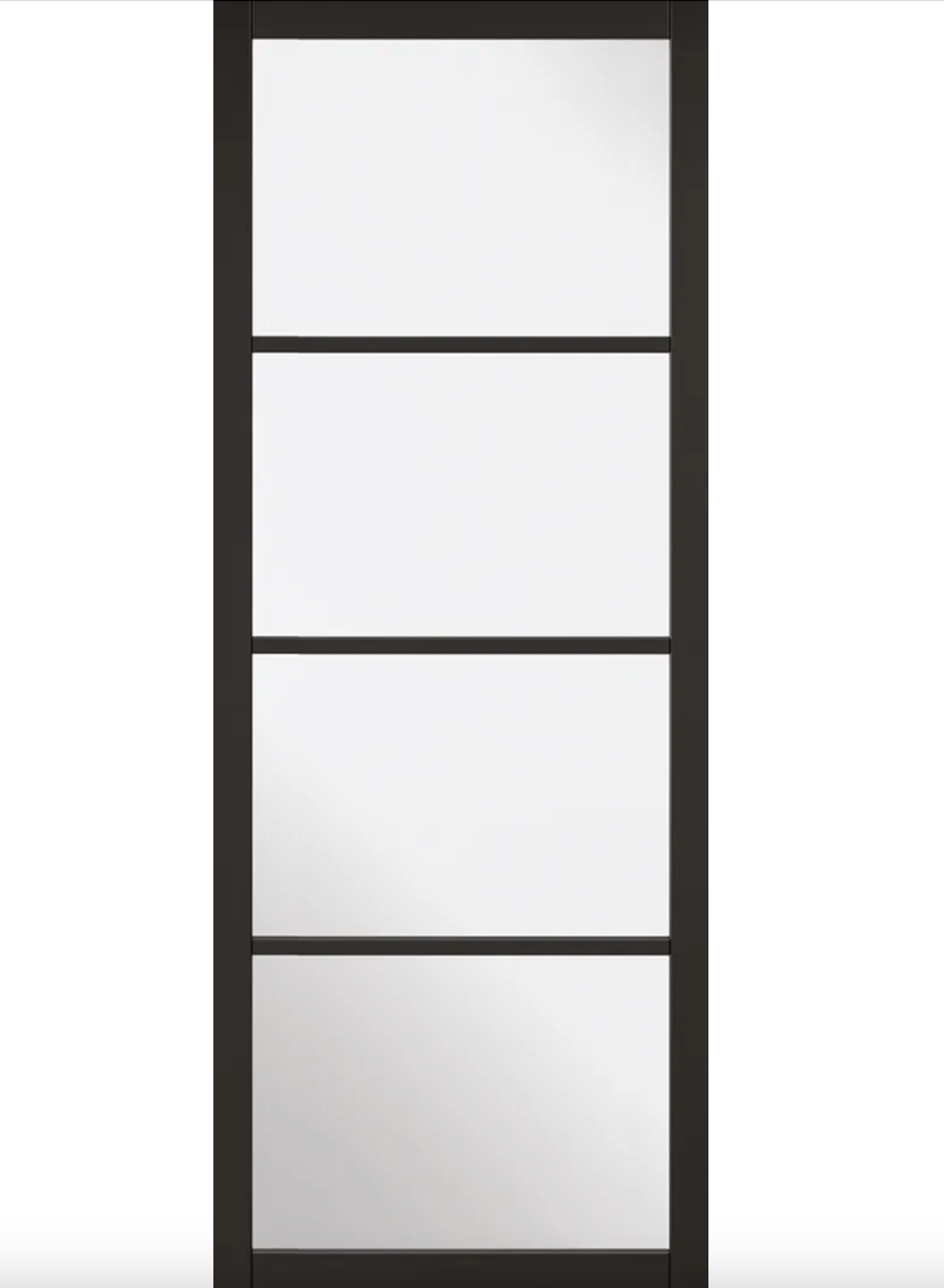 Soho Black - Clear Glass Internal Doors - 1981 x 762 x 35mm