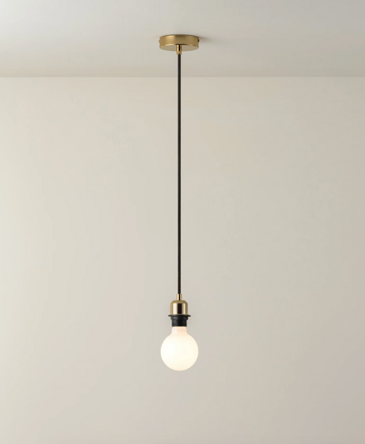 Capel - 1 light brass drop cap lampholder kit