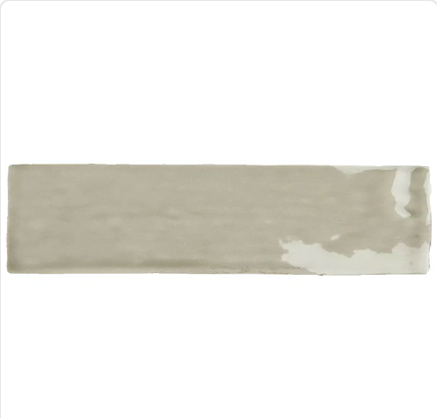 Mileto Olive Gloss Ceramic Wall Tile - 75 x 300mm