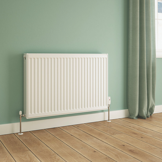 FLOMASTA TYPE 22 DOUBLE-PANEL DOUBLE CONVECTOR RADIATOR 600MM X 900MM WHITE 5249BTU