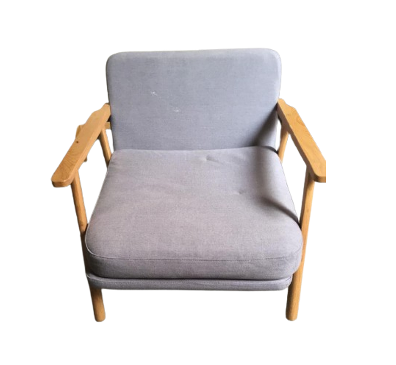 Light Grey Armchair, 70x65x65cm