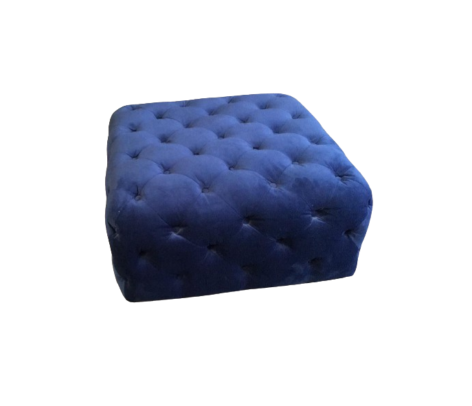 Royal Blue Ottoman, 40x80x80cm