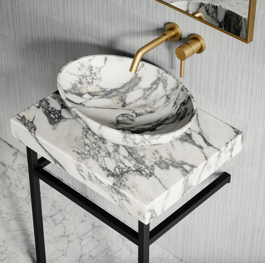 ELEGANCE ARABESCATO MARBLE COUNTERTOP BASIN 500MM