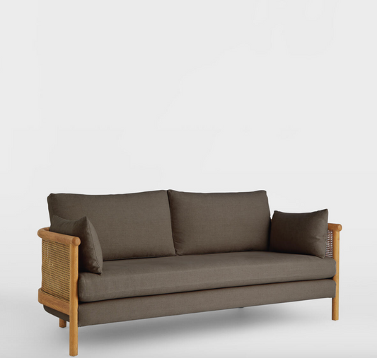 Sydney Cane Sofa, 85.6x195x83.2cm