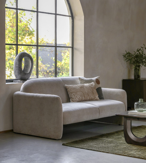 Massa Sofa in Stone Beige, 200x96x84cm