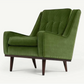 Scott Armchair Chair Green Velvet, 47x63x70cm