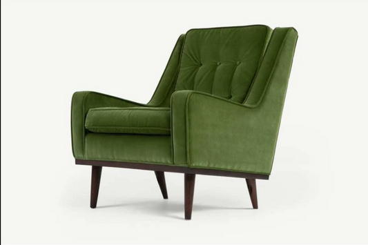 Scott Armchair Chair Green Velvet, 47x63x70cm