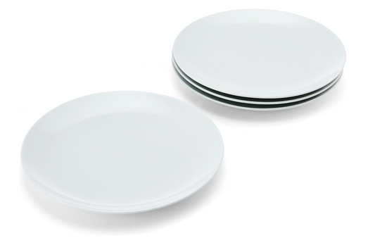 MIKASA Chalk 4pc Porcelain Side Plate Set, 21cm, White