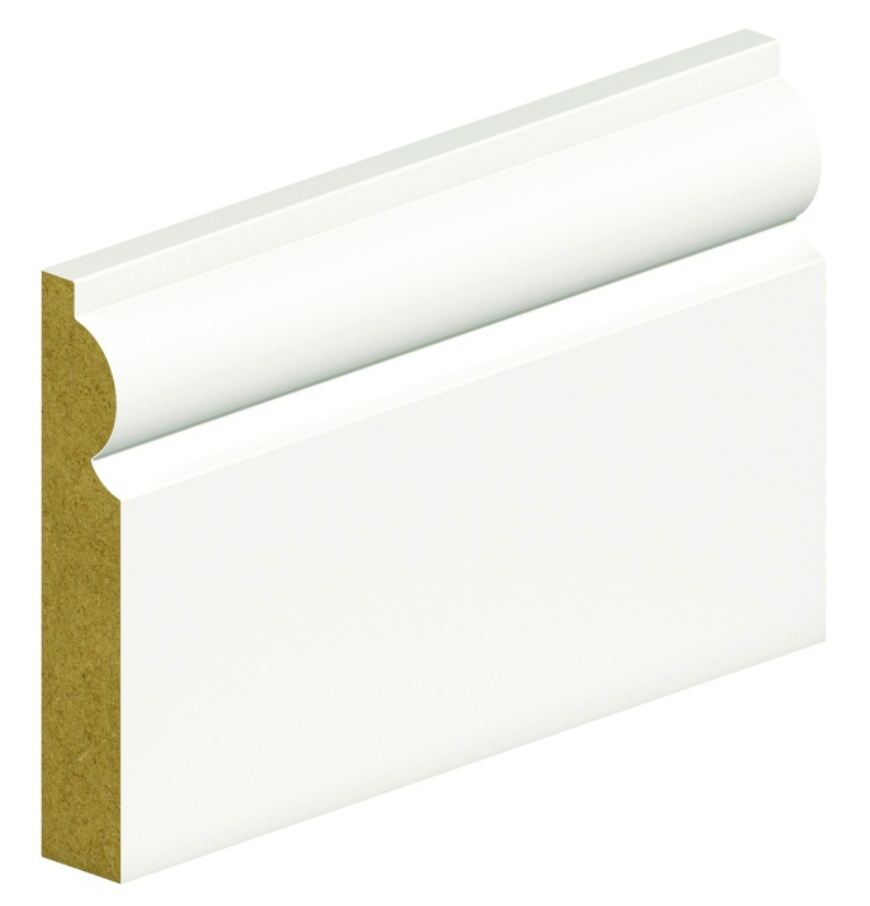 Primed MDF Torus Skirting 119 x 18 x 4200mm