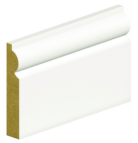 Primed MDF Torus Skirting 119 x 18 x 4200mm