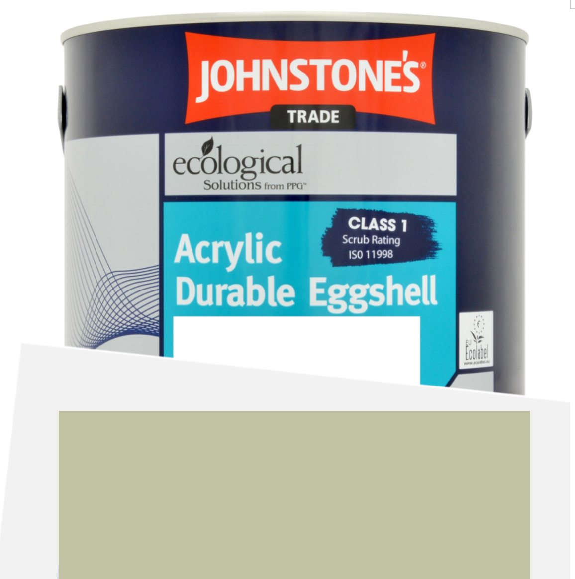 2.5L Johnstone's Trade Acry Dura - F&B Cooking Apple Green 32, Estate Eggshell