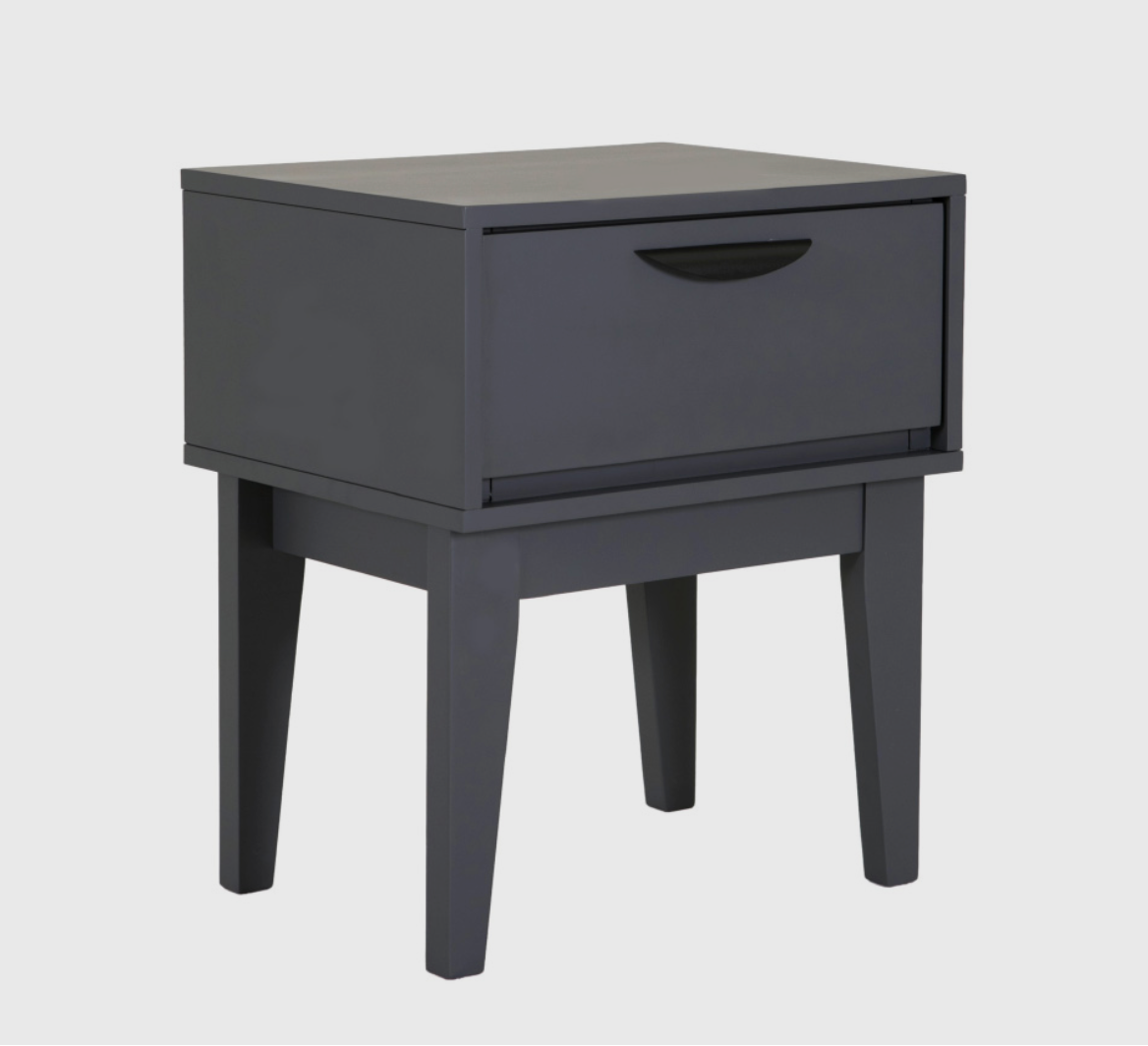 Luna Bedside Table - Dark Grey 46x54x36.5cm