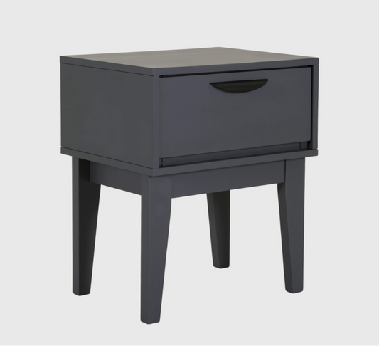 Luna Bedside Table - Dark Grey 46x54x36.5cm