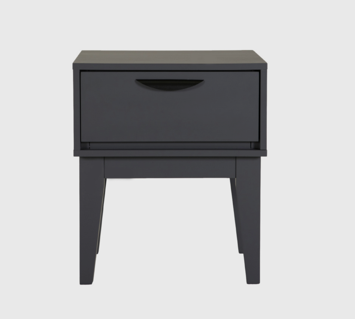Luna Bedside Table - Dark Grey 46x54x36.5cm