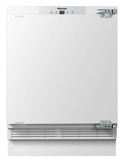 Hisense RUR156D4AWE Integrated Under Counter Fridge with Ice Box - Fixed Door Fixing Kit - White - E Rated