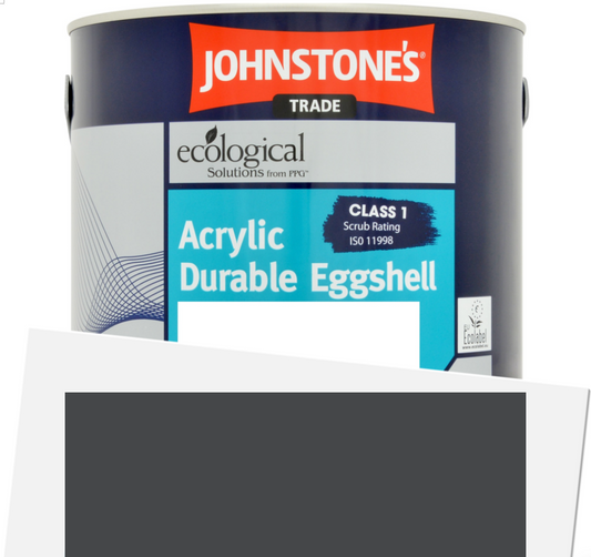 2.5L Johnstone's Trade Acry Dura - F&B Off Black No. 57, Estate Eggshell