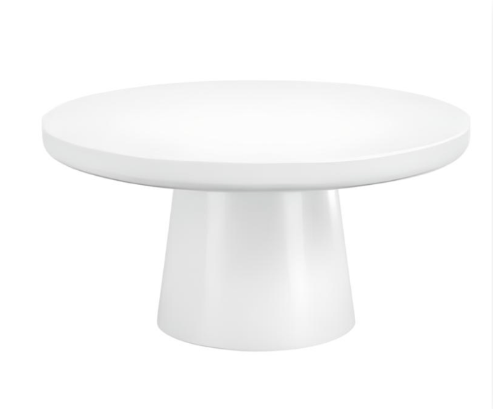 RUMI WHITE COFFEE TABLE 380x1000x1000mm