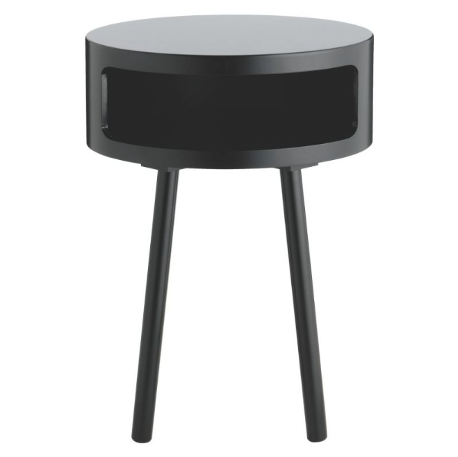 Bumble Black Sidetable, 40cm (D) x 56cm (H)