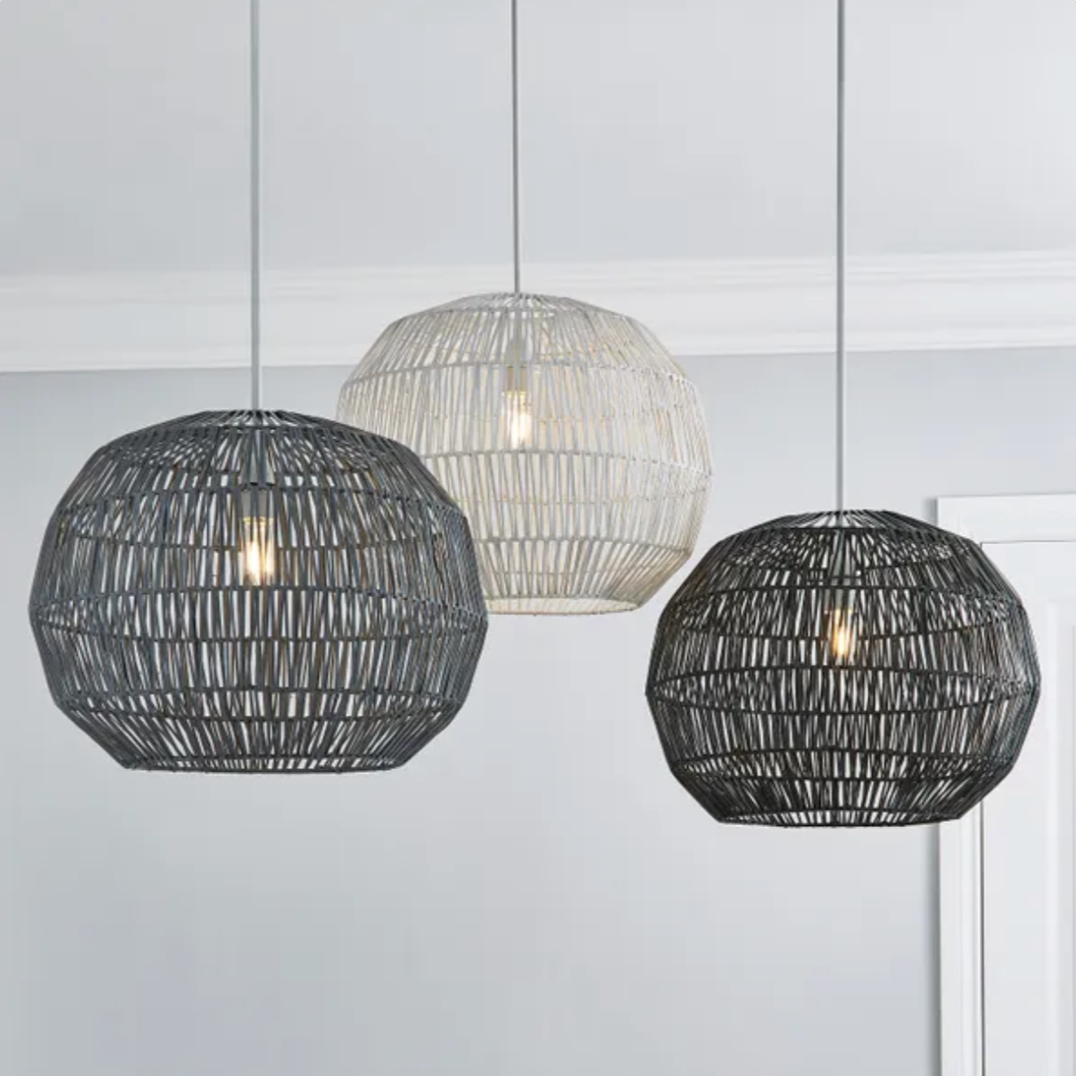 Wicker Woven Easy Fit Pendant Shade