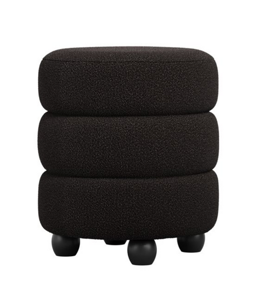 EMI BUFF / BLACK POUFFE 500x440x440mm