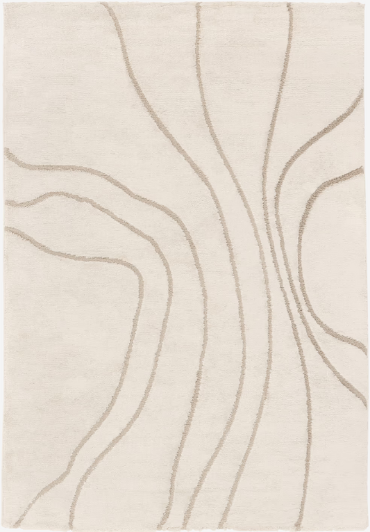 Bahia - Cream White / Beige Rug 160 x 230 cm Shaggy