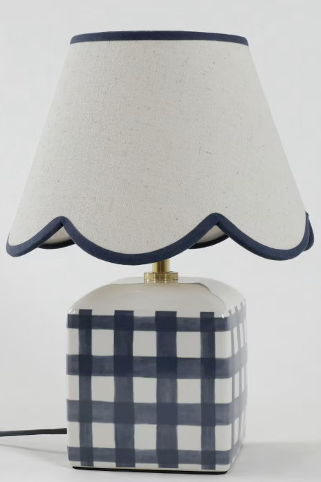 Kirsten Ceramic Table Lamp, Blue 32.2x23x23cm