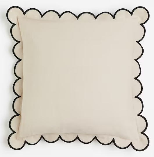 Linen-blend cushion cover, 50x50